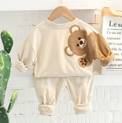 Beni Set – Waffle Bear Sweatshirt and Pants (One Set) – Cozy, Cute & Comfy
