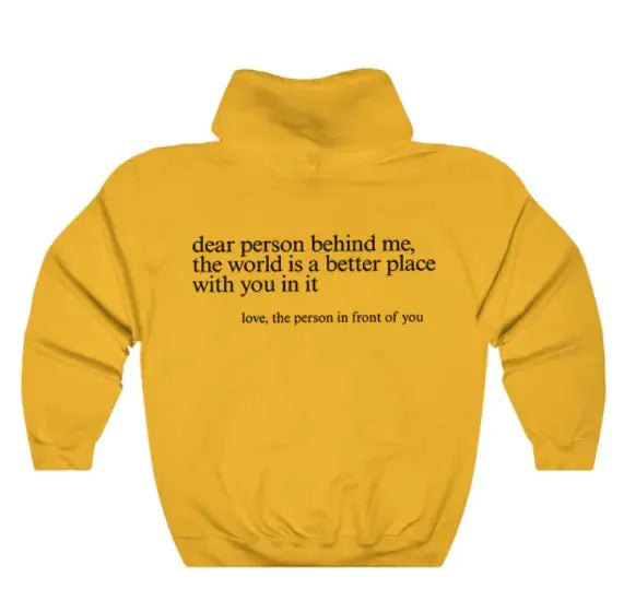 Dear Person Behind Me” Hoodie – Funny, Cozy & Statement-Making
