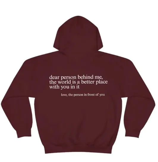 Dear Person Behind Me” Hoodie – Funny, Cozy & Statement-Making