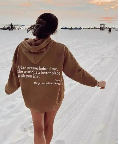Dear Person Behind Me” Hoodie – Funny, Cozy & Statement-Making