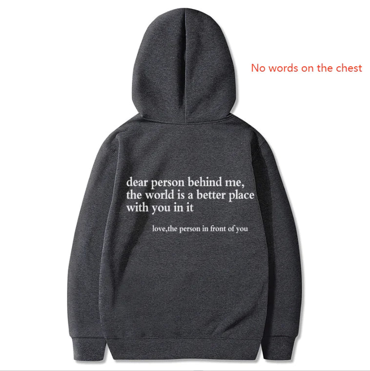 Dear Person Behind Me” Hoodie – Funny, Cozy & Statement-Making