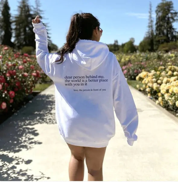 Dear Person Behind Me” Hoodie – Funny, Cozy & Statement-Making