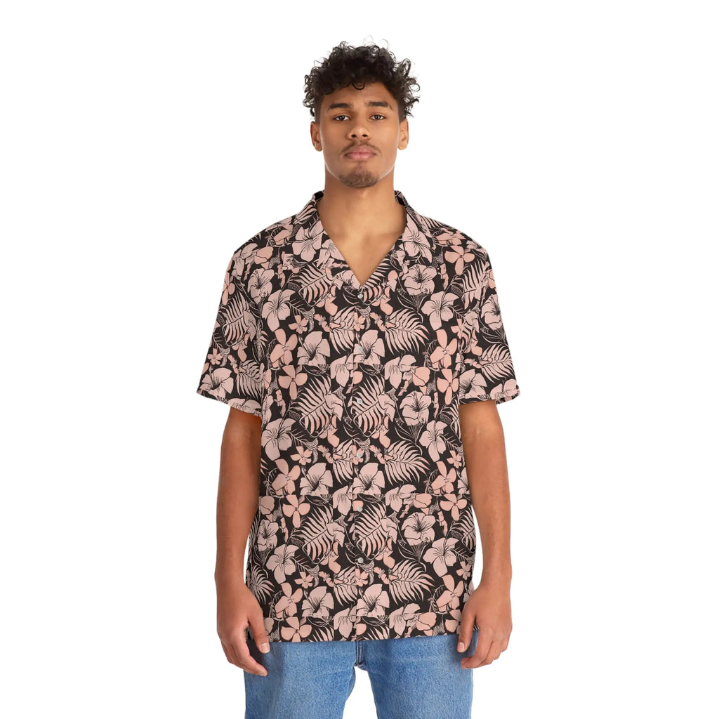 Men’s Pink Floral Hawaiian Shirt – Vibrant, Comfortable & Stylish